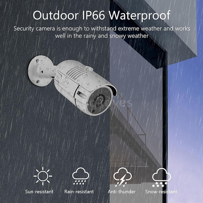2MP Analog Security Camera HD 1080P Surveillance Camera with Night VisionIndoor Outdoor Weatherproof for Home Video Surveillance Pal System4