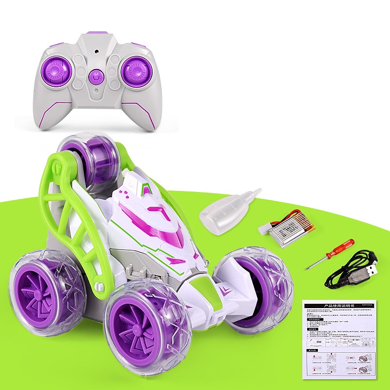 Mini Stunt Dump Car Charging Spray Remote Control Car Children's Toy Car Light 360 Rollover Car4
