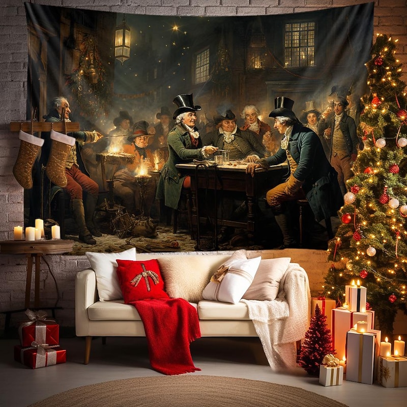 Christmas Decorations Nativity Scene Baptism Hanging Tapestry Wall Art Xmas Large Tapestry Mural Decor Photograph Backdrop Blanket Curtain Home Bedroom Living Room Decoration4