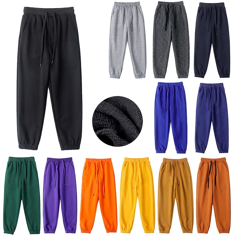 Kids Boys Pants Trousers Solid Color Soft Pants Outdoor Cotton Adorable Daily Ash flecking gray Color blue2