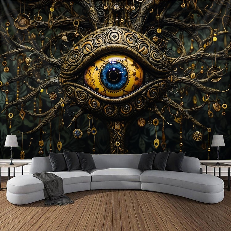 Creepy Eyes Hanging Tapestry Wall Art Large Tapestry Mural Decor Photograph Backdrop Blanket Curtain Home Bedroom Living Room Decoration Halloween Decorations