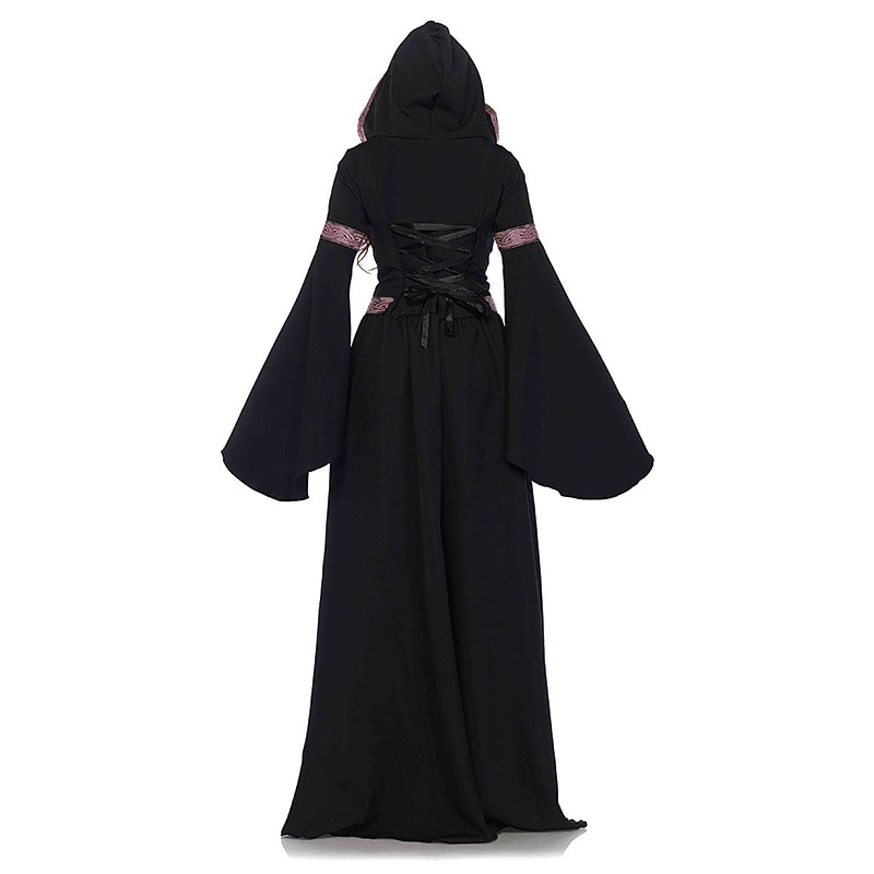 Retro Vintage Medieval Renaissance Dress Flare Cuff Sleeve Viking Elven Fancy Dress Women's Celtic Fantasy Royal Halloween Carnival Masquerade LARP Adults' Dress Belt2