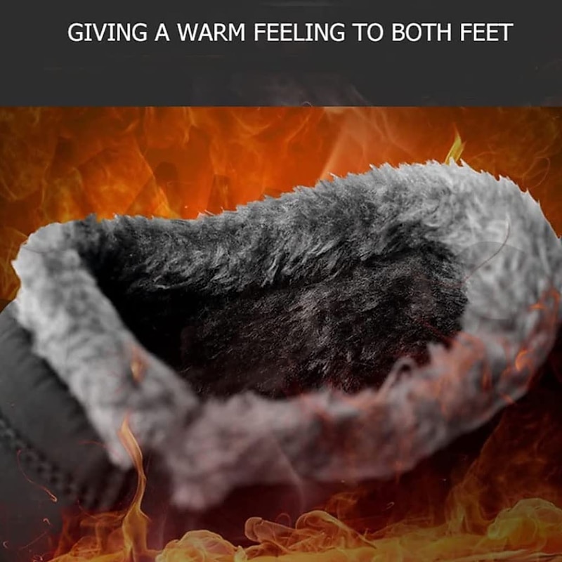 Men's Women's Waterproof Winter Ankle Boots - Warm Fur Lined Slip-On Shoes for Outdoor Activities4