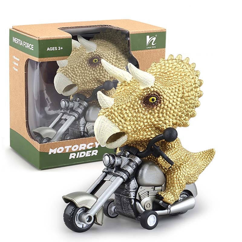 Children's Toys 19 Hand-Painted Inertia Motorcycle Simulation Dinosaur Animal Locomotive Model Toys3