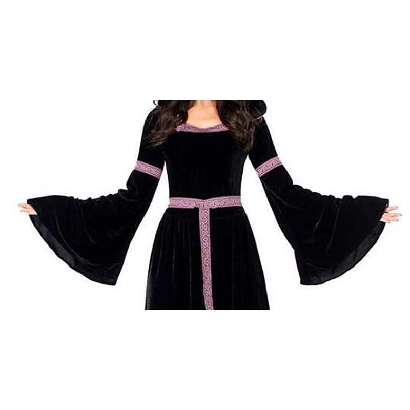 Retro Vintage Medieval Renaissance Dress Flare Cuff Sleeve Viking Elven Fancy Dress Women's Celtic Fantasy Royal Halloween Carnival Masquerade LARP Adults' Dress Belt3