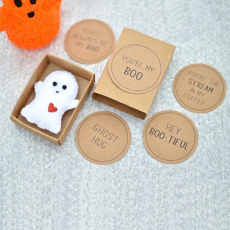 Halloween Decoration Gift Cute Ghost Box Halloween Decoration Gift Love Gifts for Friend with a Romantic Cute Ghost for Him Her | You're My Boo Card