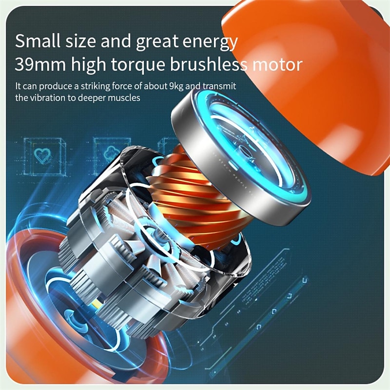 Portable LCD Massage Gun Deep Tissue Muscle Electric Massager For Leg Body Neck Shoulder Pain Relief Sport Relaxation(1pcs)4