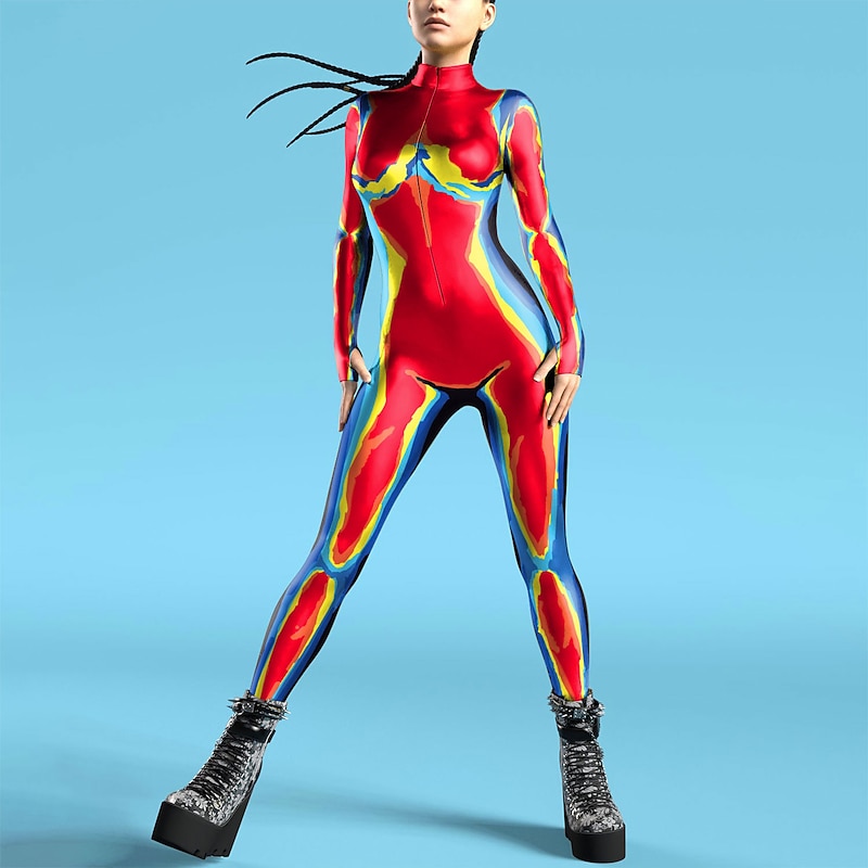 Cosplay Halloween Cosplay Costume Party Costume Bodysuits Carnival Costume One Piece Adults' Women's Carnival Masquerade Mardi Gras Performance Party Easy Halloween Costumes Dress Up3