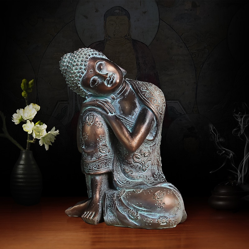Sleeping Buddha Statue - Resin Sculpture for Home Decor and Religious Practice3