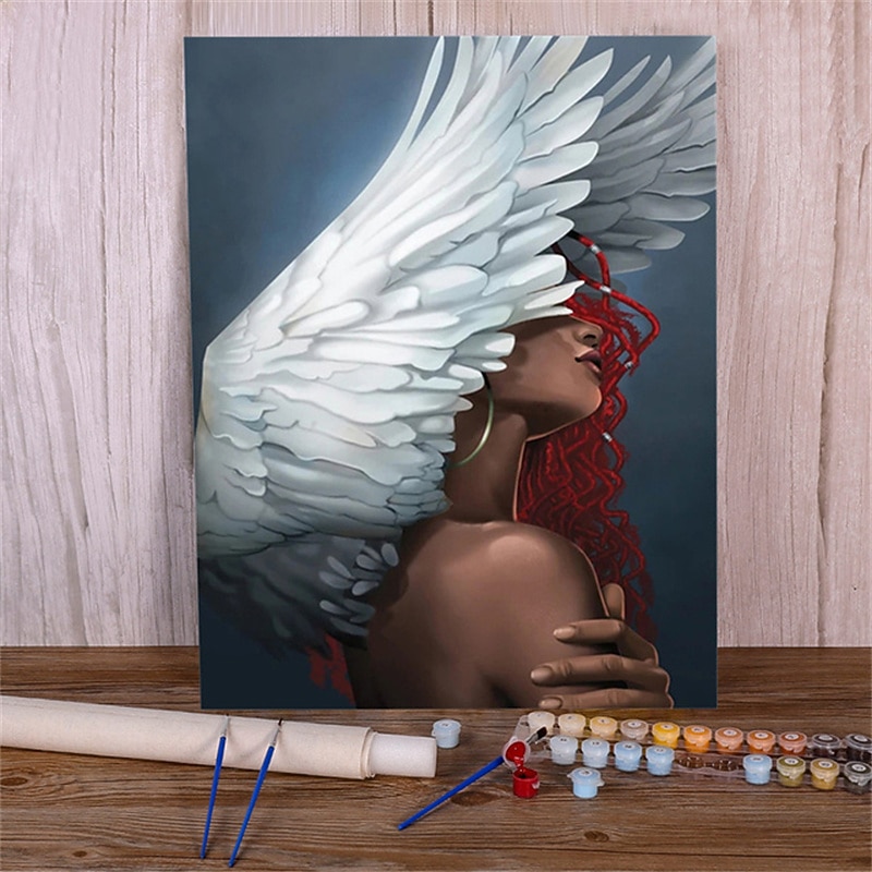 People Wall Art Canvas Girl Wings Prints and Posters Pictures Decorative Fabric Painting For Living Room Pictures No Frame4