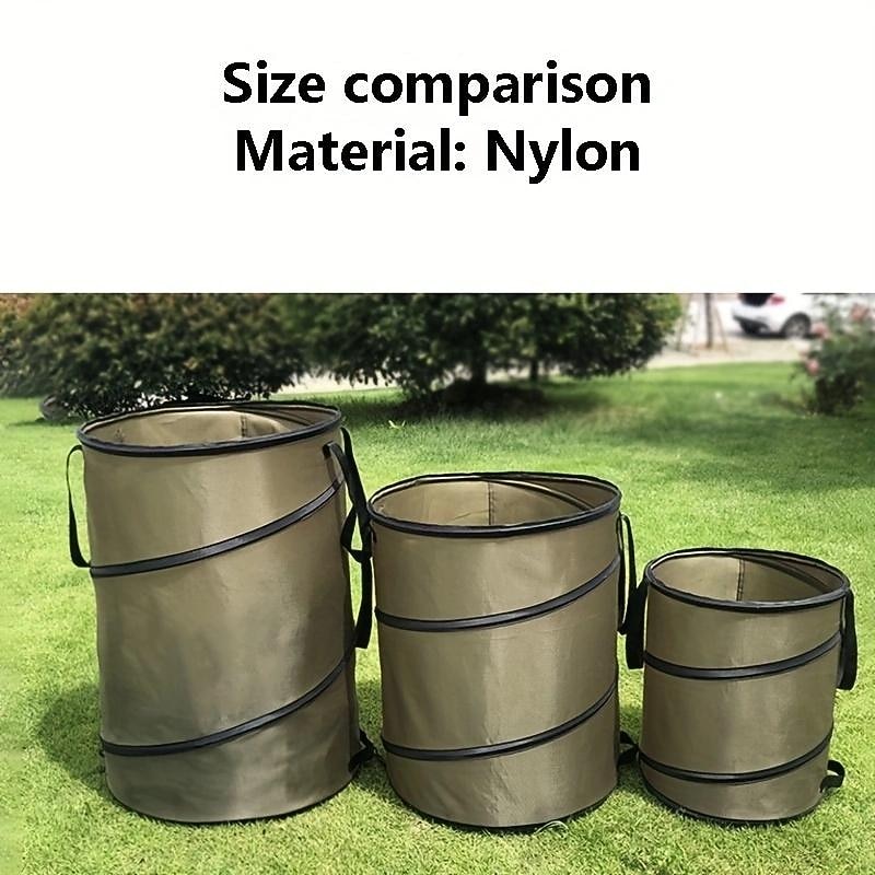 30 Gallon Collapsible Container Gardening Bag, Camping Trash Can, Pop-Up Trash Can/Recycle Bin, Car Garbage Can, Reusable Outdoor Trash Garden Yard Trash Bag, Foldable Camping Recycling Bin3