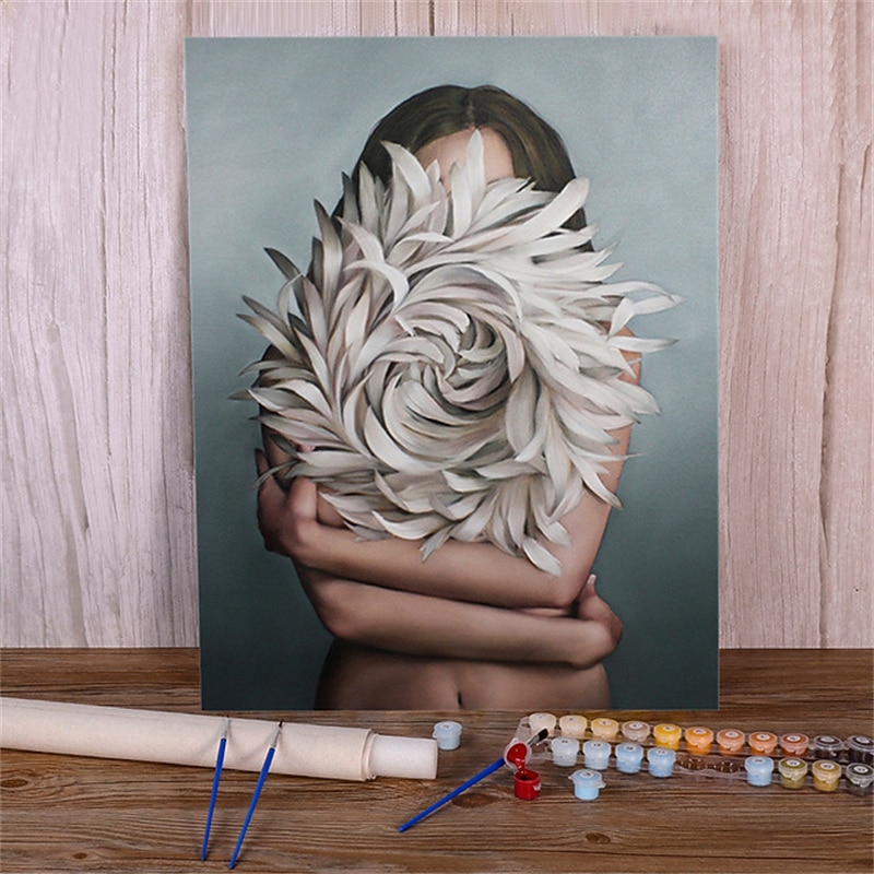 People Wall Art Canvas Girl Wings Prints and Posters Pictures Decorative Fabric Painting For Living Room Pictures No Frame2