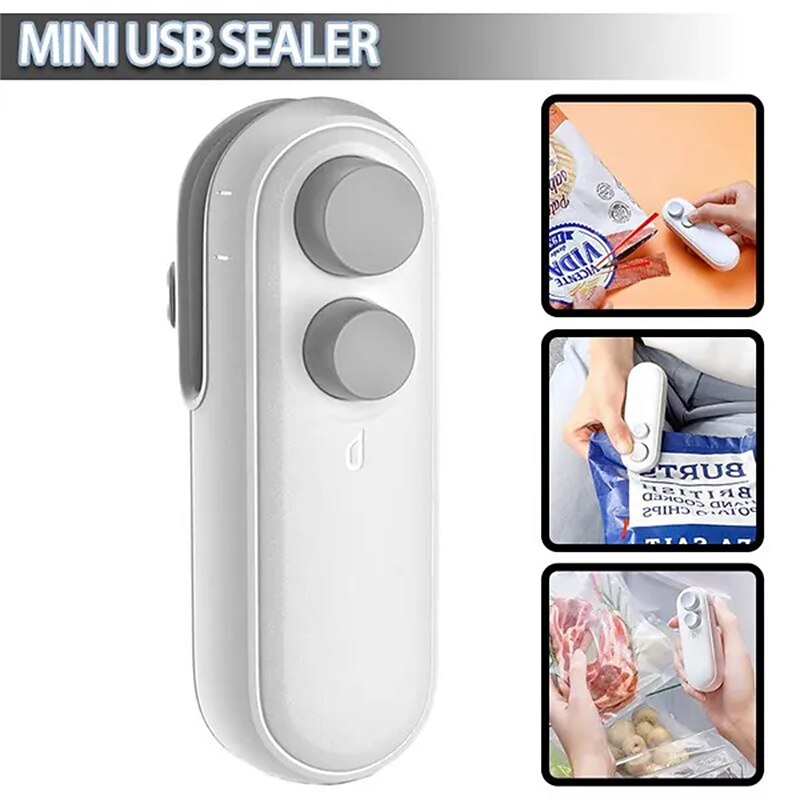 Mini Bag Sealer Sealing Machine 2 in 1 Heat Sealer and Cutter for Plastic Bags New2