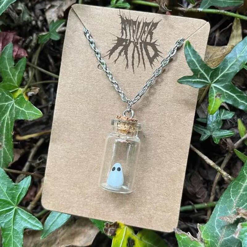 The Adopt a Ghost Necklace Halloween Gift, Cute Ghost Necklace Gothic Gfts, Cute Spooky Ghost3