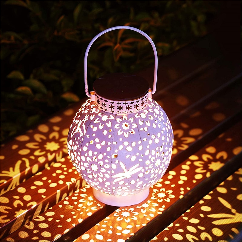 LED Solar Lantern for Outside Vintage Metal Solar Lamps Waterproof Hanging Garden Decoration Solar Lights for Christmas Veranda2