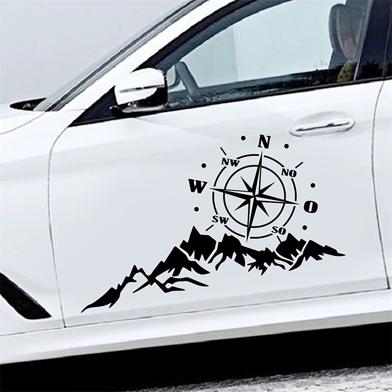 Doordash DIY Design Car Truck Decorative Stickers for SUV Mountain Adventurers Compass Cross-Country Rv Camper Car Accessories4