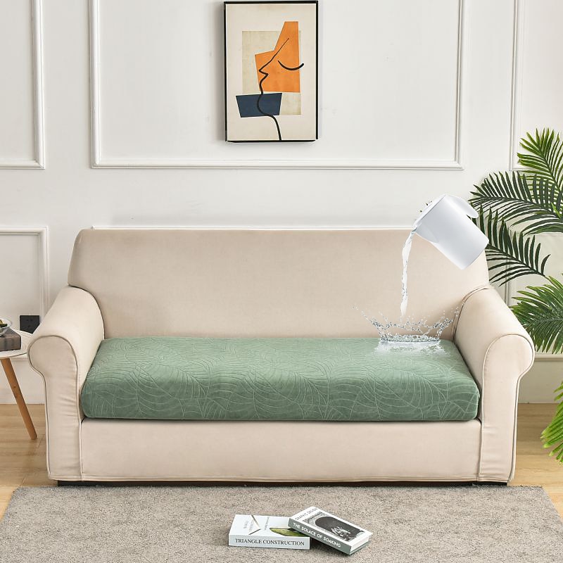 Stretch Water Resistant Sofa Seat Cushion Cover Slipcover, Burgundy Magic Sofa Cover Couch Armchair Loveseat 4 or 3 Seater Grey Black Red Soft Durable Washable2