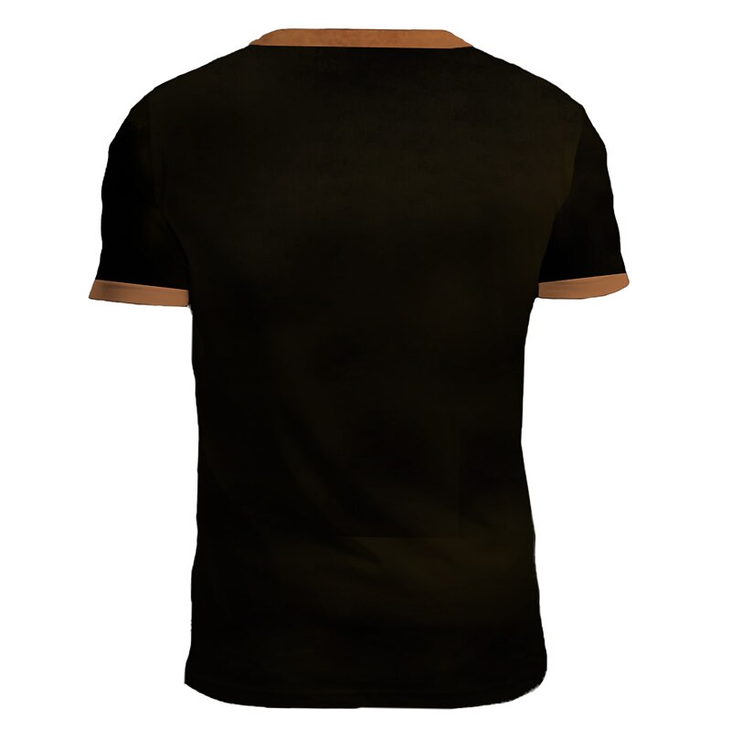 Mens Graphic Shirt Knights Templar Prints Fashion Basic Casual Henley Tee Outdoor Daily Going Blue Brown Gray Short Sleeve Cross Black With Sword And Shield Cotton2