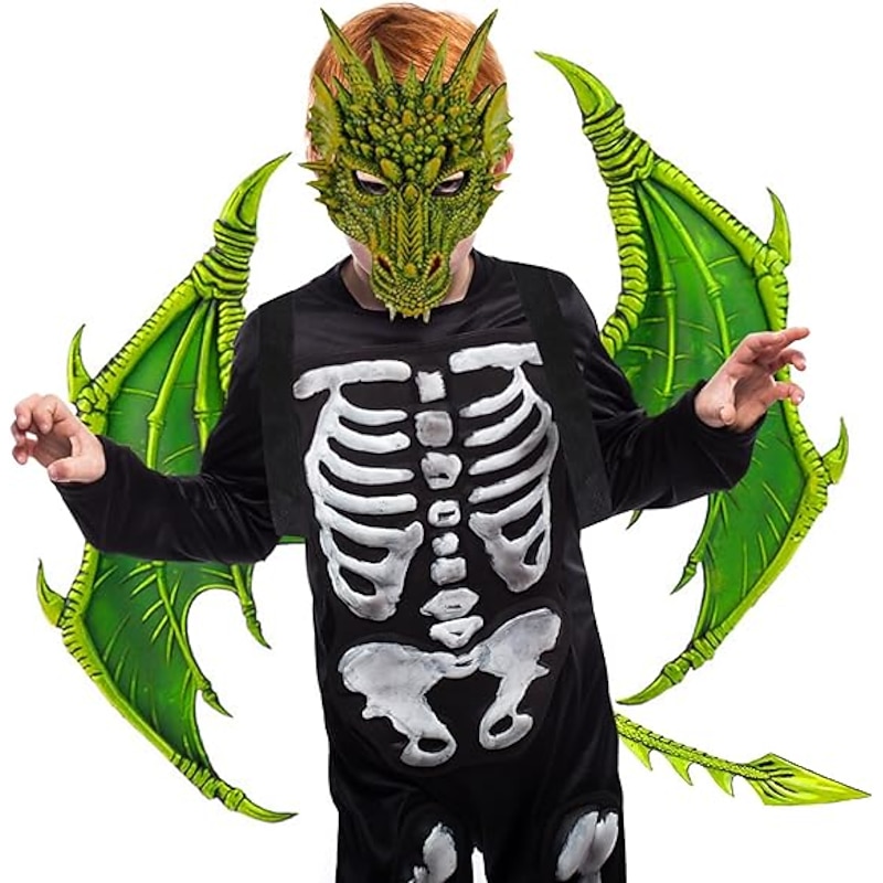 Dragon Halloween Wings Mask Party Costume Carnival Costume Party / Evening Cosplay Costume Kid's Boys' Girls' Christmas Children's Day Masquerade Party Halloween Masquerade Easy Halloween Costumes2