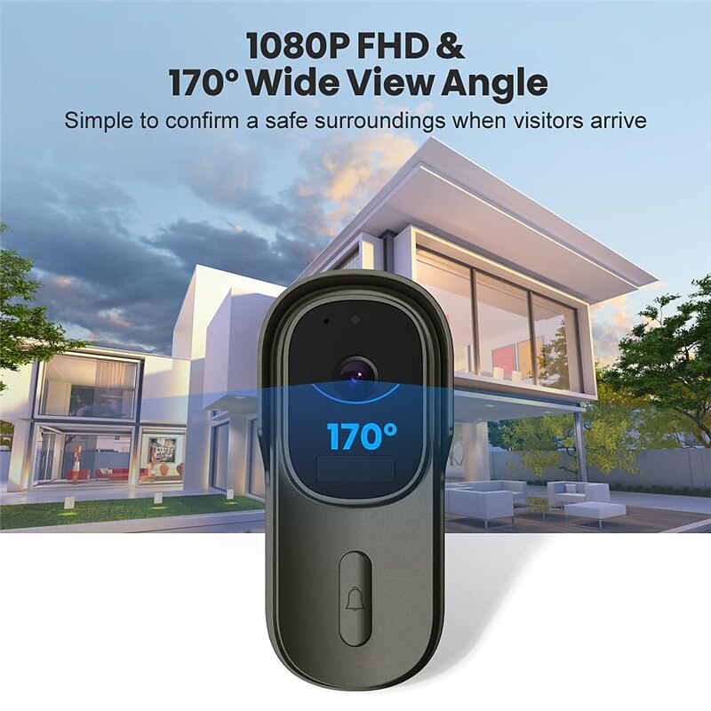 Tuya Smart Home Video Doorbell 1080P Camera Outdoor Wireless WiFi Door Bell Waterproof House Security Protection Smart Lifefor Alexa/Google Home4