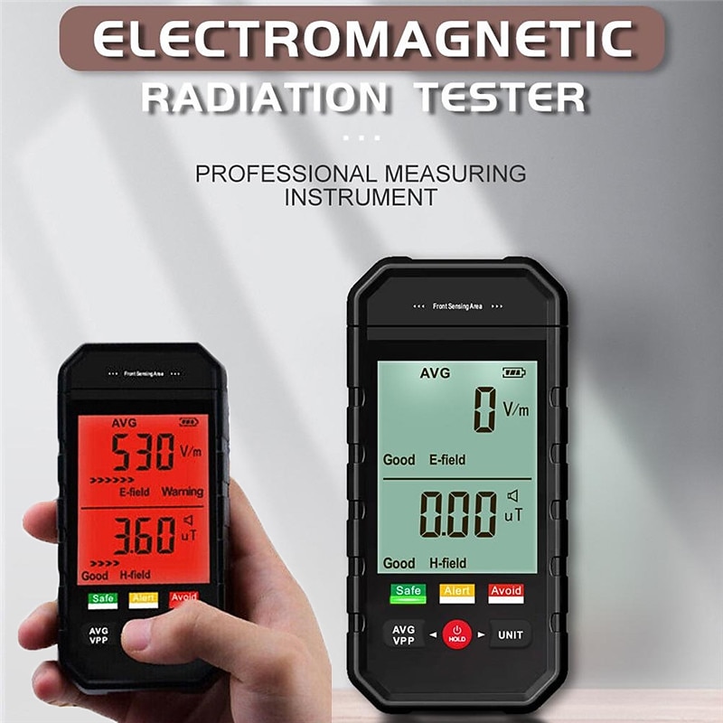 Portable Electromagnetic Radiation Tester EMF Electric Magnetic Field Radiation Detector for Household Apartment
