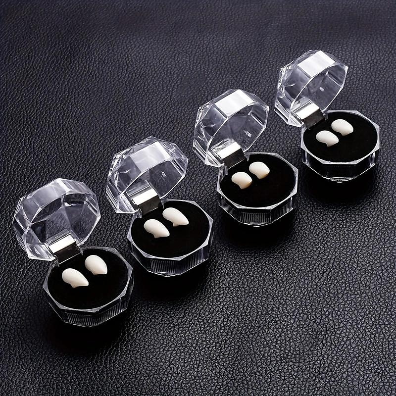 Vampire Fangs White Scary Costume Zombie Dentures Cosplay Costume Accessories Prank Toys Party Props Halloween3