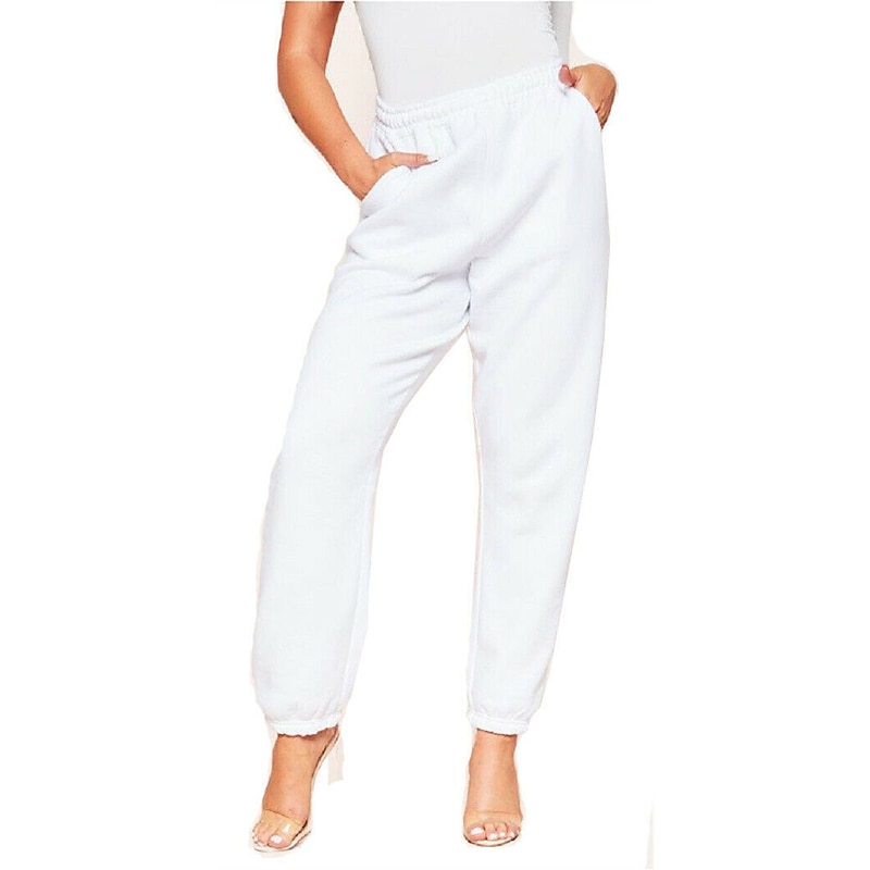 Women's Sweatpants Joggers Fashion Streetwear Casual Full Length High Waist Solid Color Pocket Elastic Waist Comfort Breathability Soft Micro-elastic Vacation Street Sport Black thin section Gray2