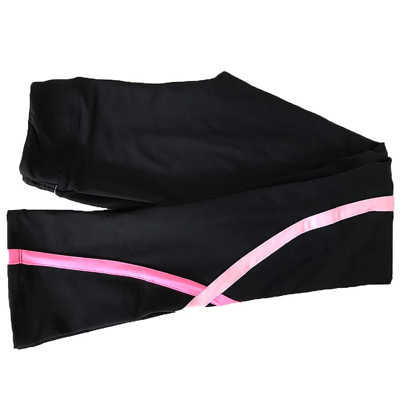 Figure Skating Pants Women's Girls' Ice Skating Bottoms Pink Blue Purple Stretchy Training Competition Skating Wear Thermal Warm Ice Skating Figure Skating2