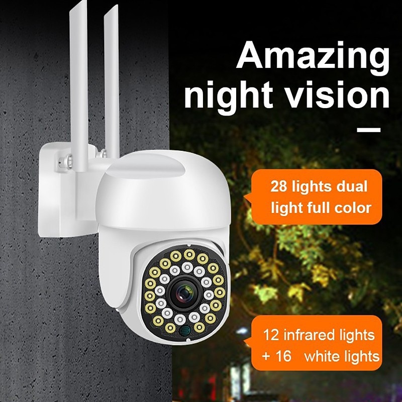Full HD 1080P WiFi IP Camera Wireless Speed Dome PTZ IP66 Waterproof CCTV IR Outdoor Indoor NetCam Monitoring Auto Tracking Full Color Night Vision Security Camera4