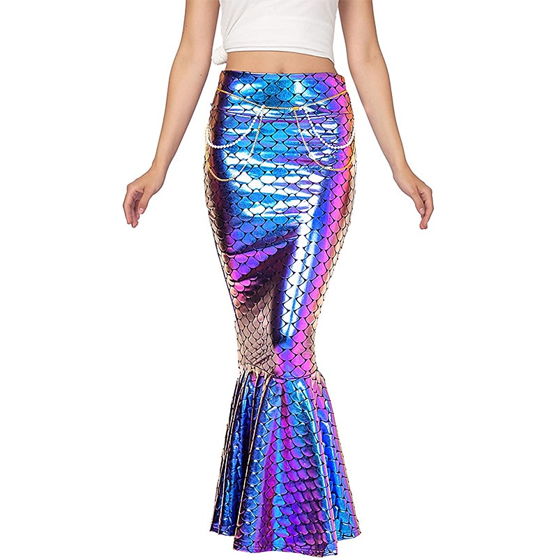 Mermaid Halloween Skirt Cosplay Costume Sexy Costume Adults' Women's Carnival Masquerade Mardi Gras Performance Party Halloween Easy Halloween Costumes Dress Up3