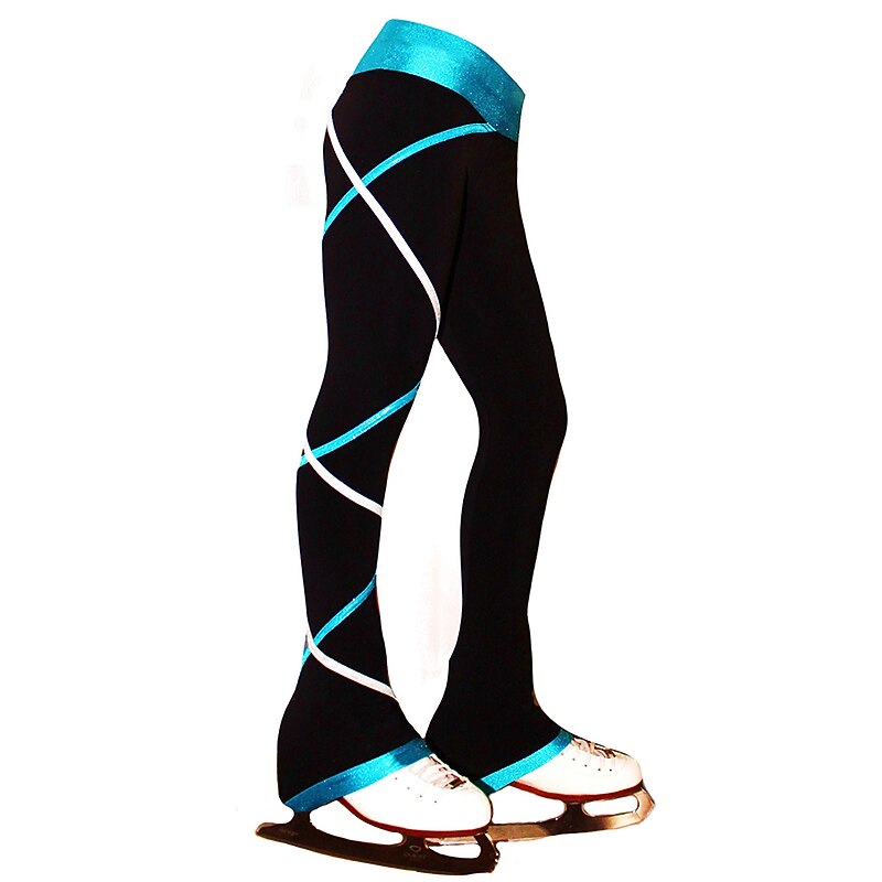 Figure Skating Pants Women's Girls' Ice Skating Bottoms Pink Blue Stretchy Training Competition Skating Wear Thermal Warm Ice Skating Figure Skating2