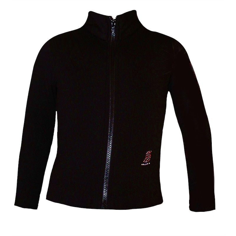 Figure Skating Fleece Jacket Women's Girls' Ice Skating Jacket Top White Red Blue Stretchy Training Competition Skating Wear Thermal Warm Crystal / Rhinestone Long Sleeve Ice Skating Figure Skating4