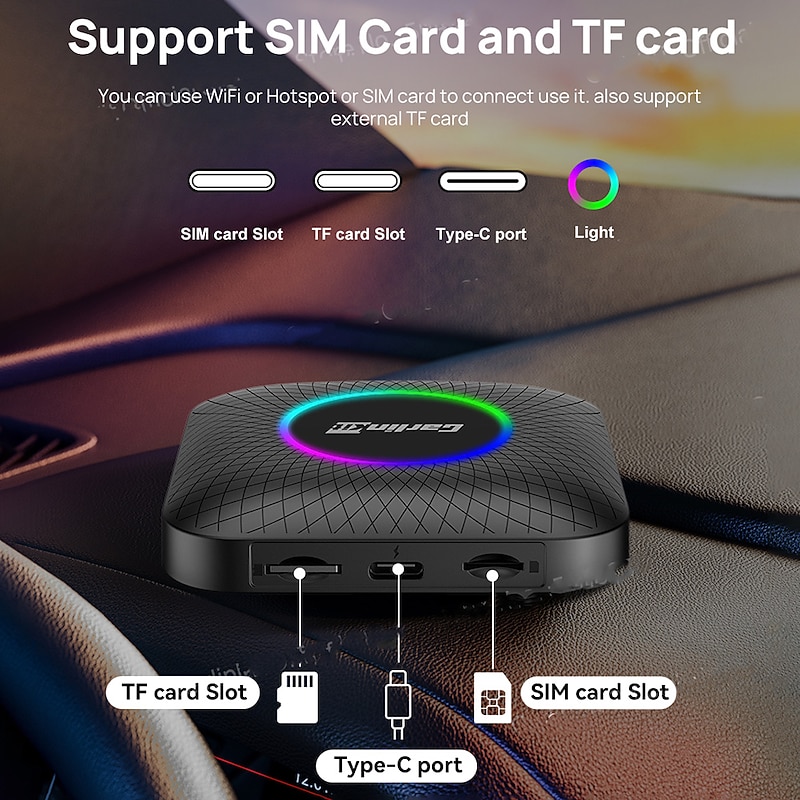 Carlinkit Android 13 Carplay Box Wireless Android Auto Apple Car Play SM6225 Streaming Box 8-Core 4G LTE3
