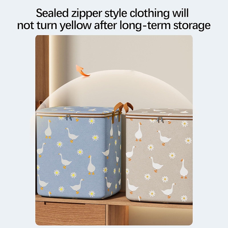 Clothes Storage Bags with Durable Carry Handles, Portable Non-Woven Clothes Quilt Storage Bag, Clothes Storage Bins Foldable Closet Organizer Storage Containers4