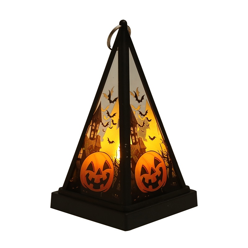 Halloween Decoration Led Candles Light Vintage Witch Castle Pumpkin Ghost Hanging LED Lantern Lamp Haloween Party Supplies3