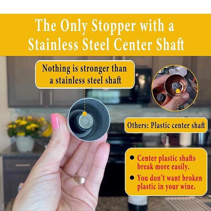 1pcs Stainless Steel Wine Bottle Corks, Fresh Red Wine Corks, Metal Corks, Champagne Corks3