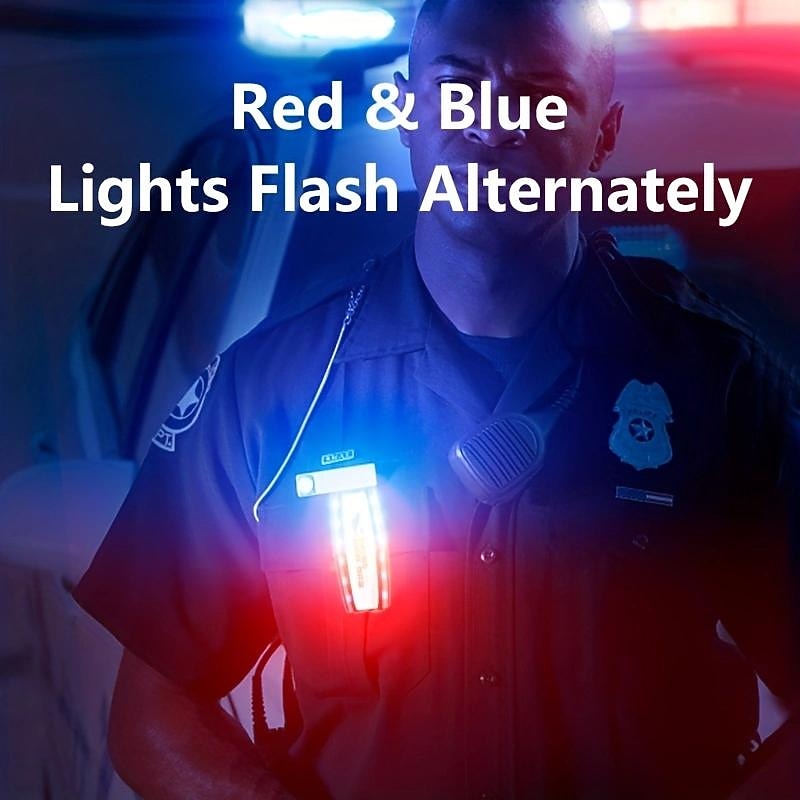 Personal LED Safety Light, Red & Blue Hands-Free Mountable Flashlight for Night Time Safety Emergency Warning, with Long Lasting Rechargeable Battery2