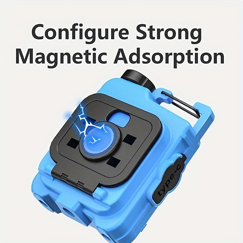 LED Keychain Flashlight, Cob Keychain Work Light, Portable Mini Rechargeable, 6 Lighting Modes Flashlight With Magnet Base For Night Camping, Emergency Repair, Dog Walking4