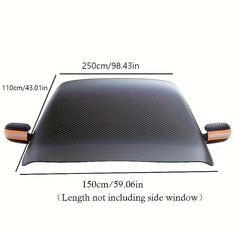 Upgraded Windshield Cover Magnet Sun Shade Waterproof Snowproof Car Front Window Sun Protection Cover With Reflective Strip & Windproof Fixing Belt2