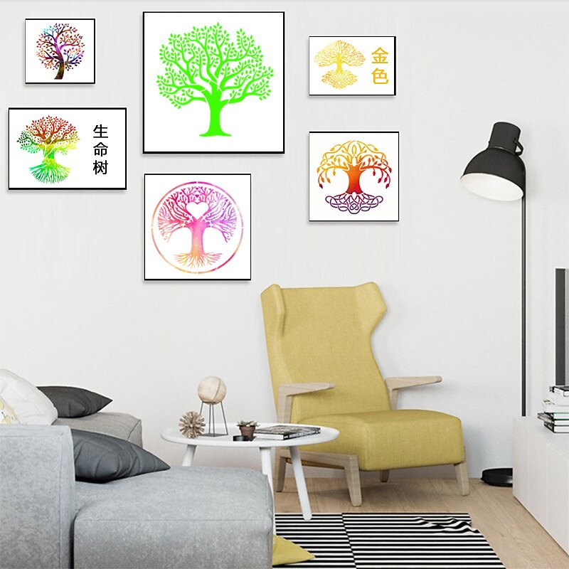 12pcs Life of Tree Paint Painting Stencils Reusable Stencils Wall Stencils DIY Craft Stencils (TreeTheme)2