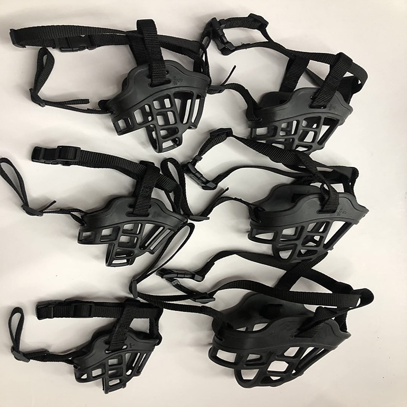 Dog Mouth Cover New Plastic Adjustable Large Dog Mouth Cover Anti bite Anti bark Protection Pet Mask4