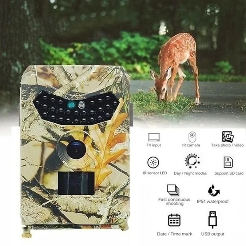 2023 Upgraded version New Wild Camera Photo-Traps 12MP 1080P Motion Triggered Hunting Wildcamera Trap IP66 Waterproof Outdoor Night Vision Trail Camera