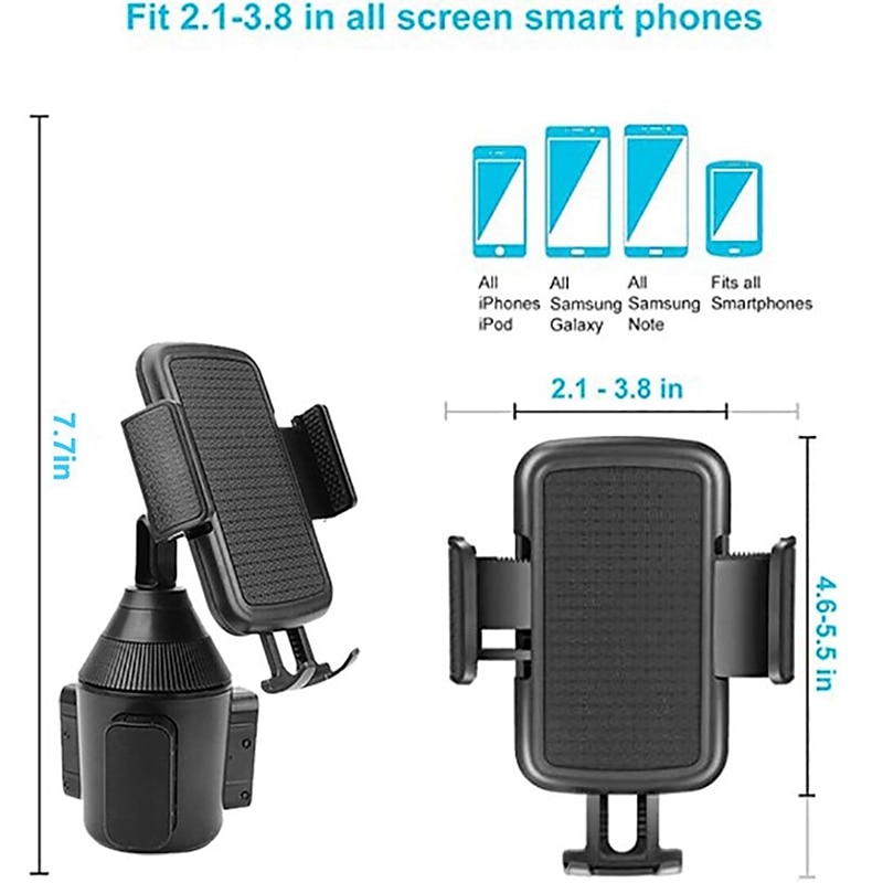 Cup Holder Phone Mount Buckle Type Rotatable Clamp Clip Phone Holder for Car Car Truck Compatible with All Mobile Phone Phone Accessory3