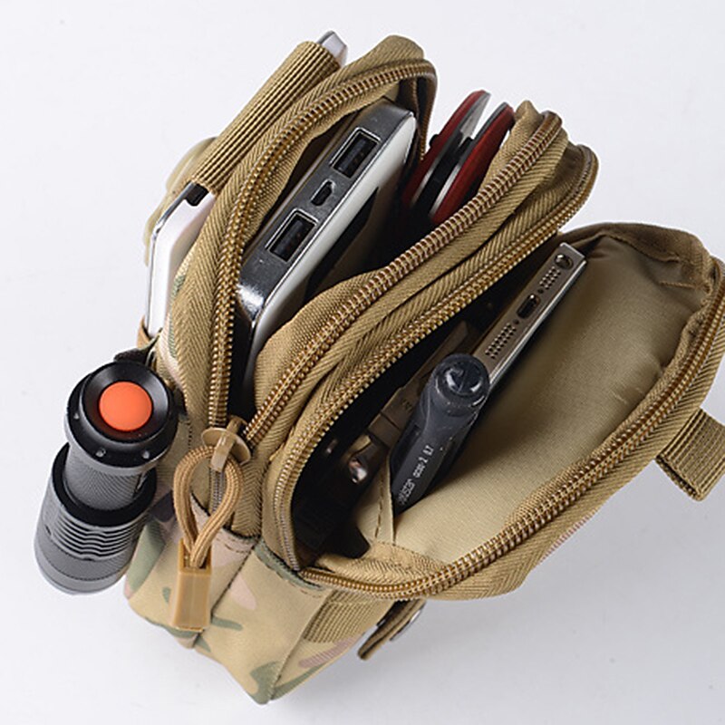 Fanny Pack Waist Bag / Waist pack Military Tactical Backpack Rain Waterproof Wearable Multifunctional Lightweight Durable Outdoor Hunting Fishing Hiking Military Oxford Cloth Forest Green Jungle2