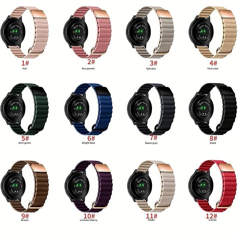 2023 New Genuine Leather Magnetic Loop Bracelet For Apple Watch Series 8 7 6 5 SE - Fashionable & Ultra-Luxurious Replacement Strap For 38/40/42/44/45/49mm Smart Watches3