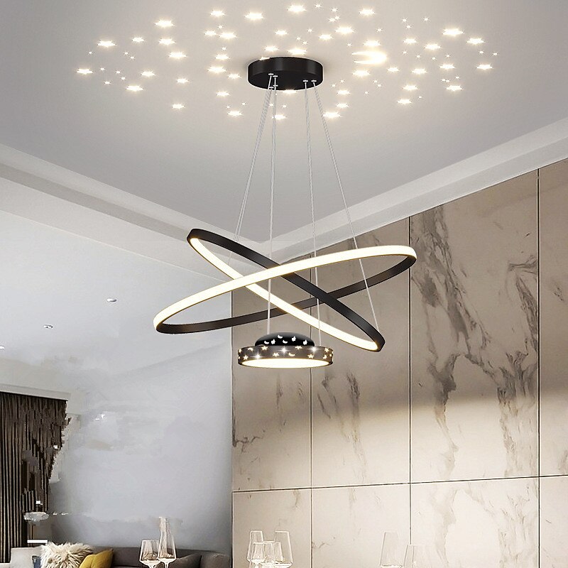 New Designer Bar Starry Sky Restaurant Lamp Modern Simple Nordic Light Luxury Net Red Table And Dining Room Lamp3