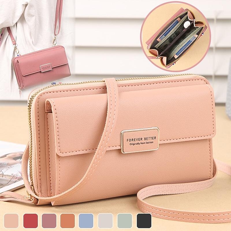 Phone wallet Handbag  Small Crossbody Bag for Women Cell Phone Purse Ladies Shoulder Handbags Wallet Purse with Credit Card Slots For iPhone 15 Samsung  Univesal Phone Bag