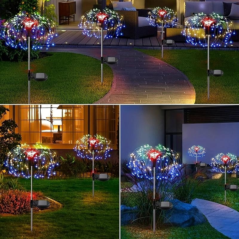 Solar Firework Light, IP65 Waterproof Christmas Garden Flower Lights with 8 Modes, Outdoor Fairy Stake Lights for Yard, Patio & Christmas Decorations4