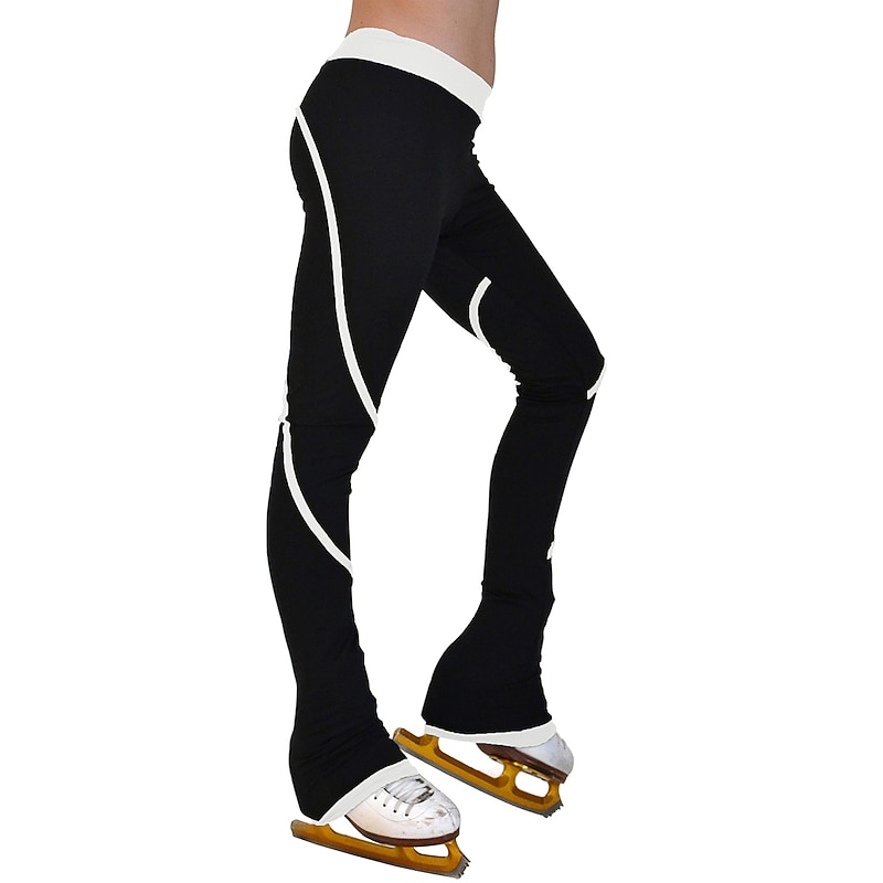 Figure Skating Pants Women's Girls' Ice Skating Bottoms White Pink Blue Stretchy Training Competition Skating Wear Thermal Warm Ice Skating Figure Skating3