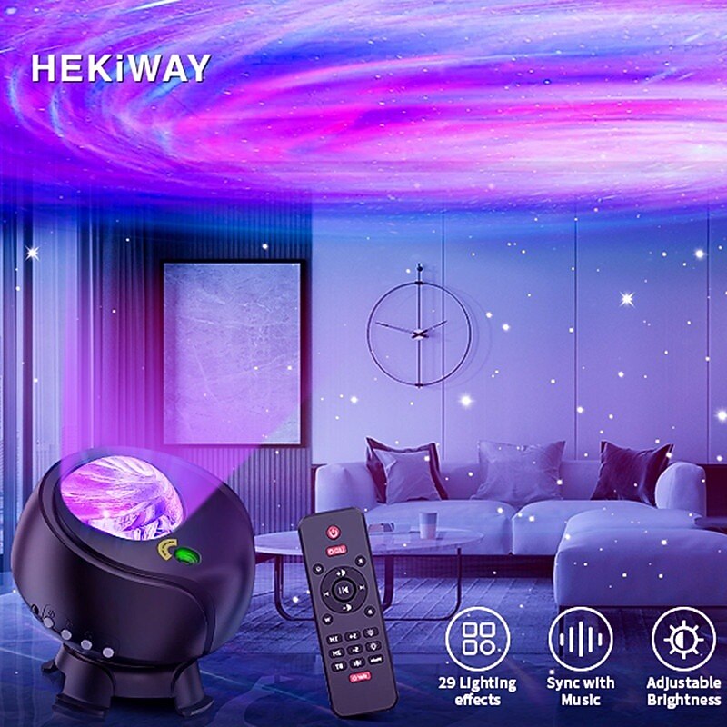 Galaxy Projector Star Projector Night Light with Remote Timer and Bluetooth Speaker for Bedroom 29 Light Effects Largest Area Galaxy Shapes Light Projector for Adults Ceiling Room DecorPartyGift3